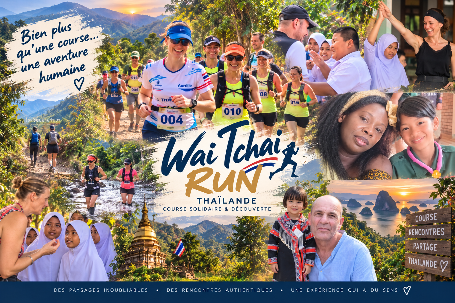 Affiche Wai Tchai Run Thaïlande : course solidaire et découverte